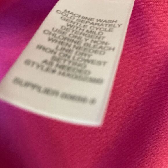 Bisou Bisou Barbie pink off/cold shoulder body con classic dress Sz 8 - Picture 11 of 14